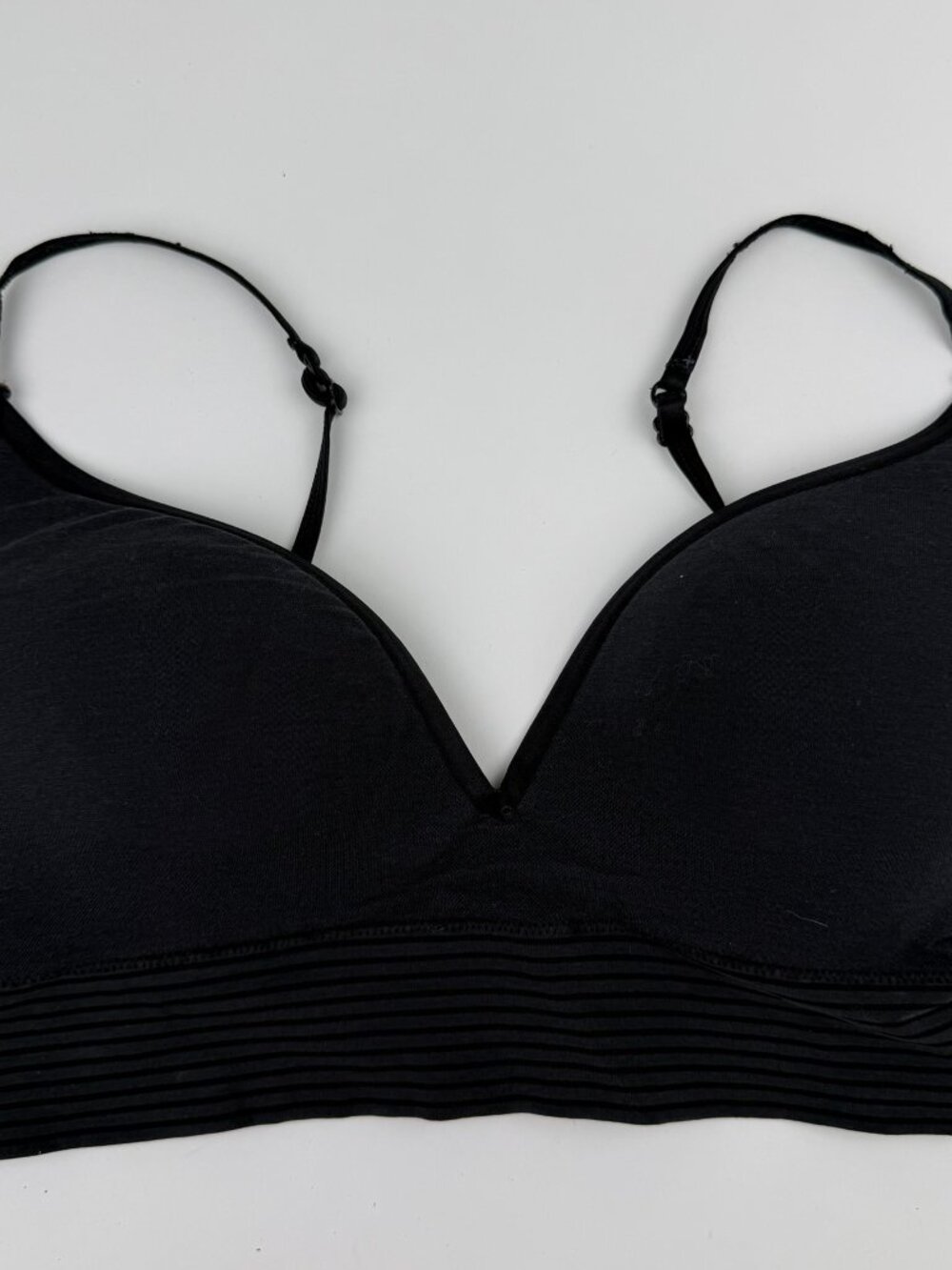 JKY by Jockey Women's Black Wireless Bralette Size Small S Ribbed Band